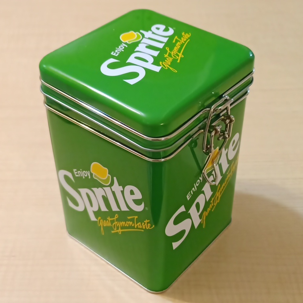 Coca Cola Sprite Kitchen Tin Storage Canister Cookie Jar Tea